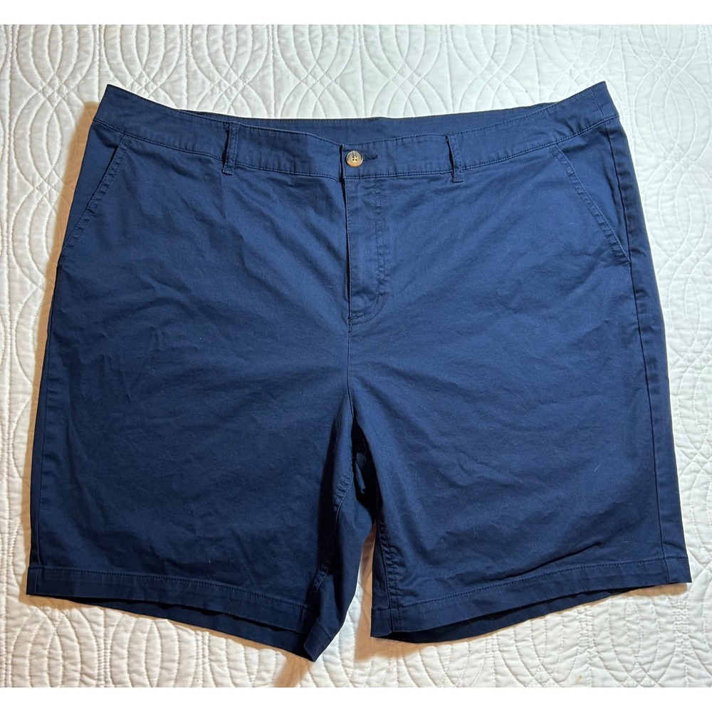 d & co Denim Company Womens 22W Blue Chino Shorts Casual